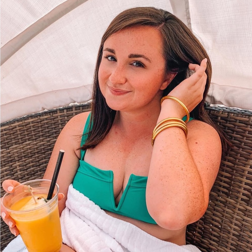 Green Strapless Bikini Top